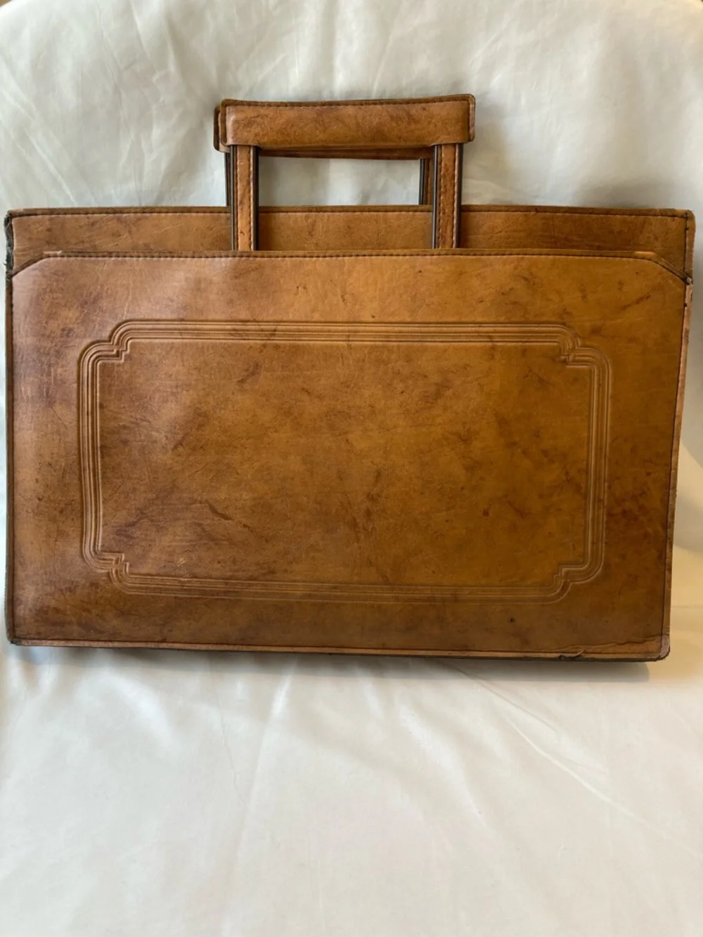 Vintage Leather McMillan Briefcase Portfolio Laptop Carrier Travel Office Bag